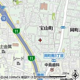 大阪府豊中市宝山町19-11周辺の地図