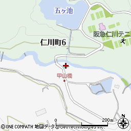 兵庫県西宮市甲山町46周辺の地図