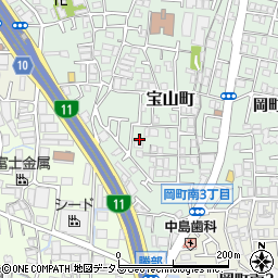 大阪府豊中市宝山町19-25周辺の地図