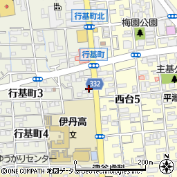ピザハット伊丹店周辺の地図