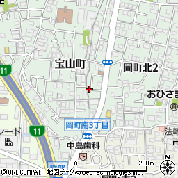 大阪府豊中市宝山町14-15周辺の地図