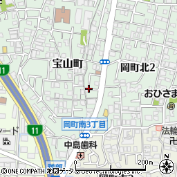 大阪府豊中市宝山町14周辺の地図