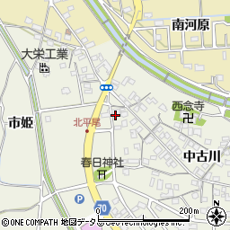 京都府木津川市山城町平尾西古川周辺の地図
