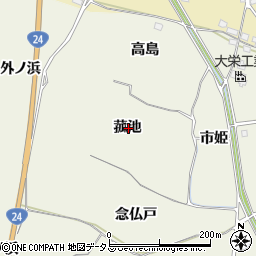 京都府木津川市山城町平尾菰池周辺の地図