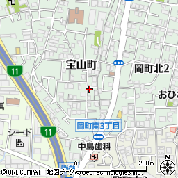 大阪府豊中市宝山町17-18周辺の地図