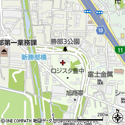 大阪府豊中市勝部3丁目周辺の地図