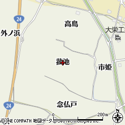 京都府木津川市山城町平尾（菰池）周辺の地図