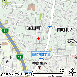 大阪府豊中市宝山町17-20周辺の地図