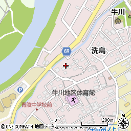 中日新聞　牛川専売店周辺の地図