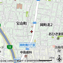 大阪府豊中市宝山町15-5周辺の地図