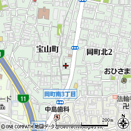 大阪府豊中市宝山町15-6周辺の地図