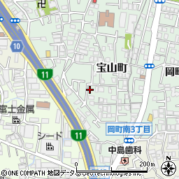 大阪府豊中市宝山町19-26周辺の地図