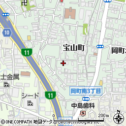 大阪府豊中市宝山町19-29周辺の地図