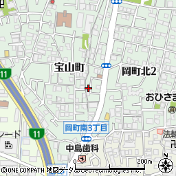 大阪府豊中市宝山町14-14周辺の地図