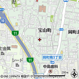 大阪府豊中市宝山町19-30周辺の地図