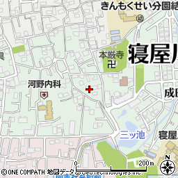 大阪府寝屋川市美井元町16-4周辺の地図