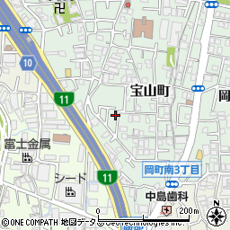 大阪府豊中市宝山町21-8周辺の地図