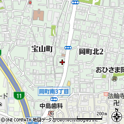 大阪府豊中市宝山町15周辺の地図