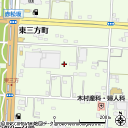 静岡県浜松市中央区東三方町166周辺の地図