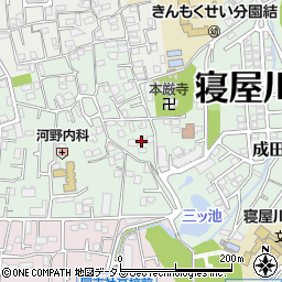 大阪府寝屋川市美井元町16-27周辺の地図