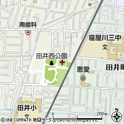 田井西公園テニスコート周辺の地図