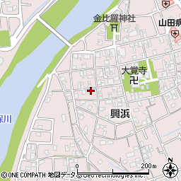 兵庫県姫路市網干区興浜271周辺の地図