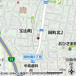 大阪府豊中市宝山町15-2周辺の地図