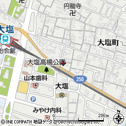 兵庫県姫路市大塩町461周辺の地図