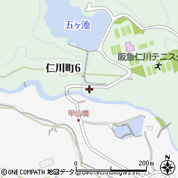 仁川緑地公衆トイレ周辺の地図