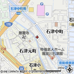 大阪府寝屋川市石津中町32周辺の地図
