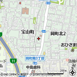 大阪府豊中市宝山町15-10周辺の地図