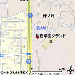 愛知県豊橋市牛川町東仲田周辺の地図