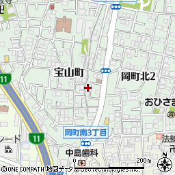 大阪府豊中市宝山町14-12周辺の地図