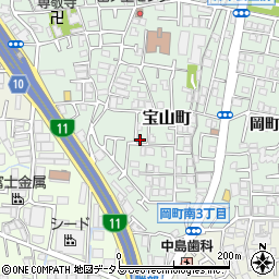 大阪府豊中市宝山町20-15周辺の地図