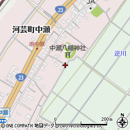 三重県津市河芸町中瀬316周辺の地図