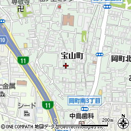 大阪府豊中市宝山町20-10周辺の地図
