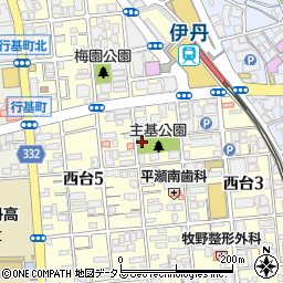 兵庫県伊丹市西台周辺の地図