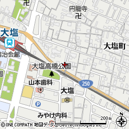 兵庫県姫路市大塩町458周辺の地図