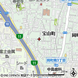 大阪府豊中市宝山町21-6周辺の地図