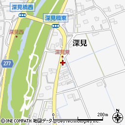 静岡県袋井市深見409-1周辺の地図