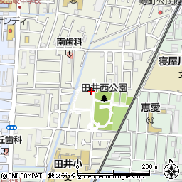 田井西公園公衆トイレ周辺の地図