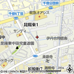 兵庫県伊丹市昆陽東周辺の地図