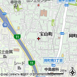 大阪府豊中市宝山町20-16周辺の地図