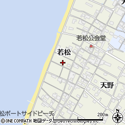 愛知県知多郡美浜町野間若松周辺の地図