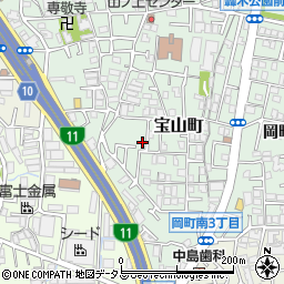 大阪府豊中市宝山町21-5周辺の地図