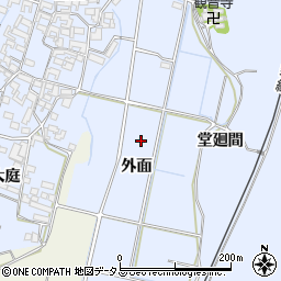 愛知県知多郡美浜町奥田外面周辺の地図