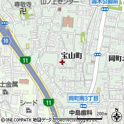 大阪府豊中市宝山町20-12周辺の地図