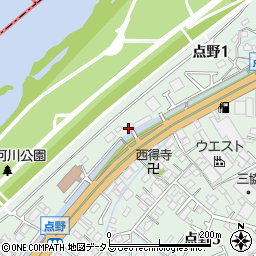 大阪府寝屋川市点野1丁目3周辺の地図