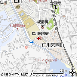 兵庫県宝塚市仁川宮西町2-31周辺の地図