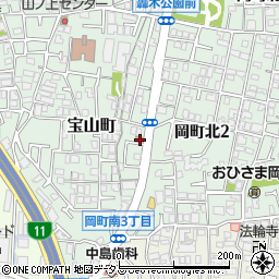 豊中宝山郵便局 ＡＴＭ周辺の地図